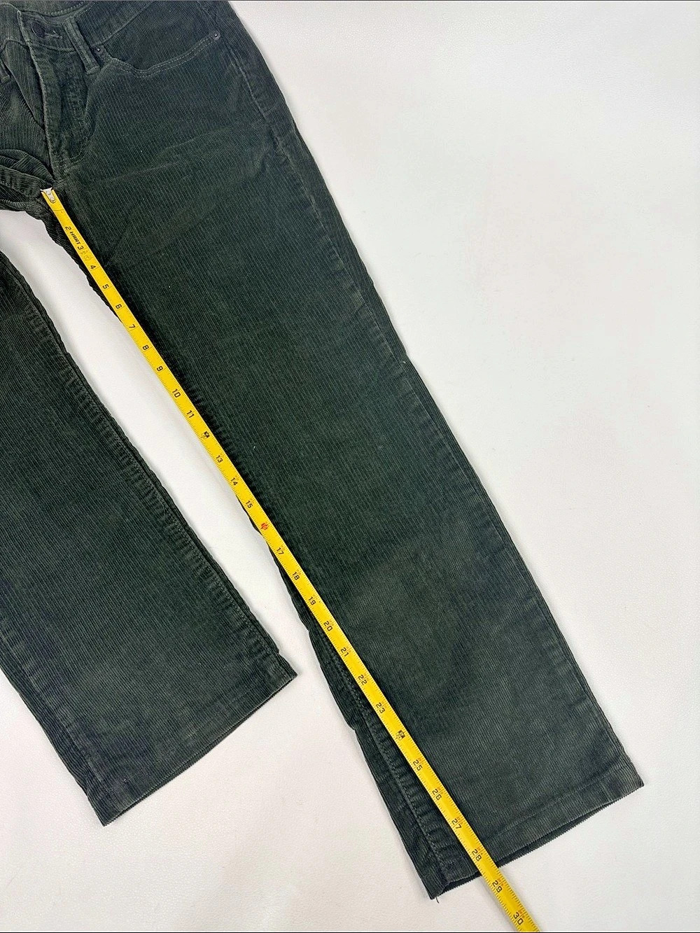 Levi's 511 Men's Green Corduroy Straight Jeans pants Waist 31/32 - Picture 12 of 13